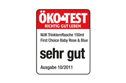 [Translate to Français:] Germany 2011: Very Good – NUK First Choice Learner Bottle Baby Rose & Blue