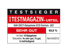 [Translate to Français:] Germany 2012: Very Good – NUK Baby Monitor ECO Conrol+
