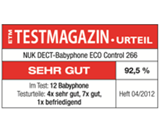 [Translate to Français:] Germany 2012: Very Good – NUK Babyphone ECO Control 266