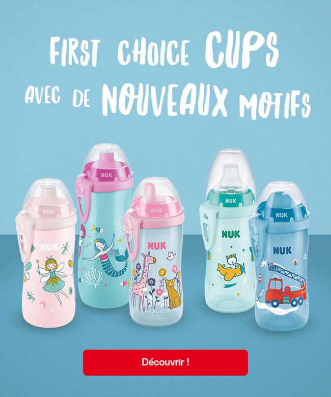 Biberon Nuk Bleu 300 ml First choice+ 0-6mois Elephant