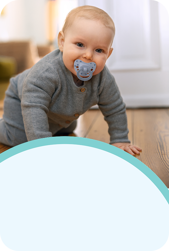 [Translate to French (Reborn):] Baby with soother