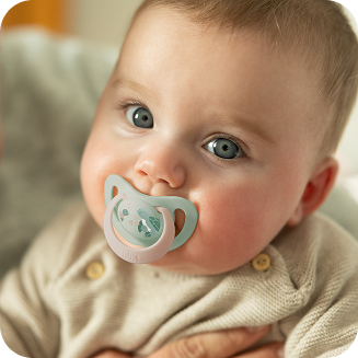 [Translate to French (Reborn):] Baby with soother