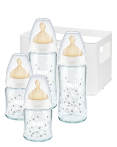 NUK First Choice Plus Set en verre avec Temperature Control et tétines en latex