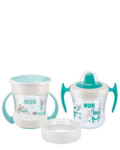 NUK, Tasse avec paille et bec verseur, Apprendre à boire seul