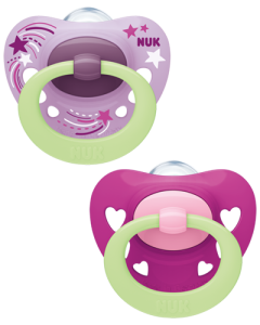 Nuk Sucette Silicone Star Day & Night 6-18 mois Koala/Etoiles Rose