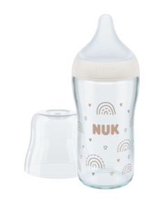 Biberon en verre NUK Perfect Match avec tétine en silicone souple