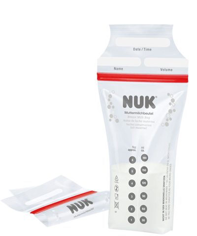 NUK Lot de 50 sachets de conservation du lait maternel pas cher 
