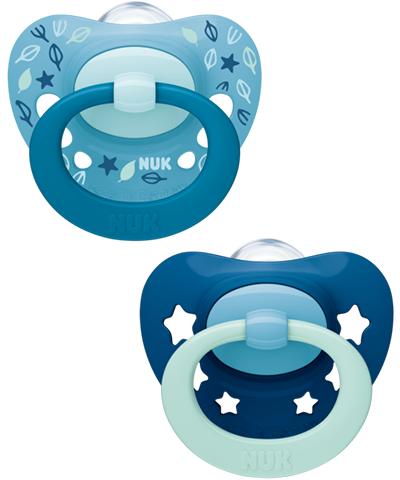 NUK STAR / tétine en silicone / disponible en 4 couleurs / avec prénom /  Achetez ici!