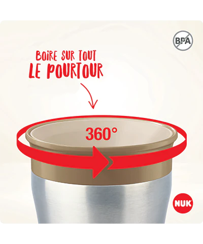 Tasse d'apprentissage 360° Magic Cup rose (230 ml) NUK - DisMerci