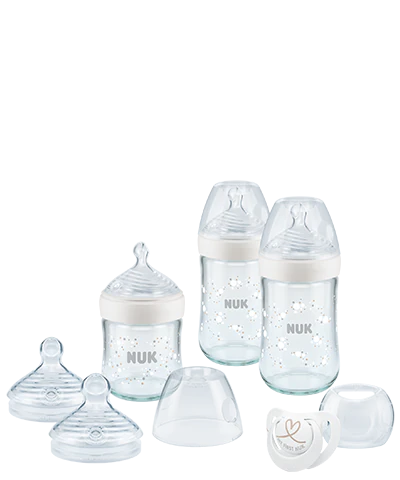 Nuk Biberon First 120 ml en Verre avec Température Control – Bébé